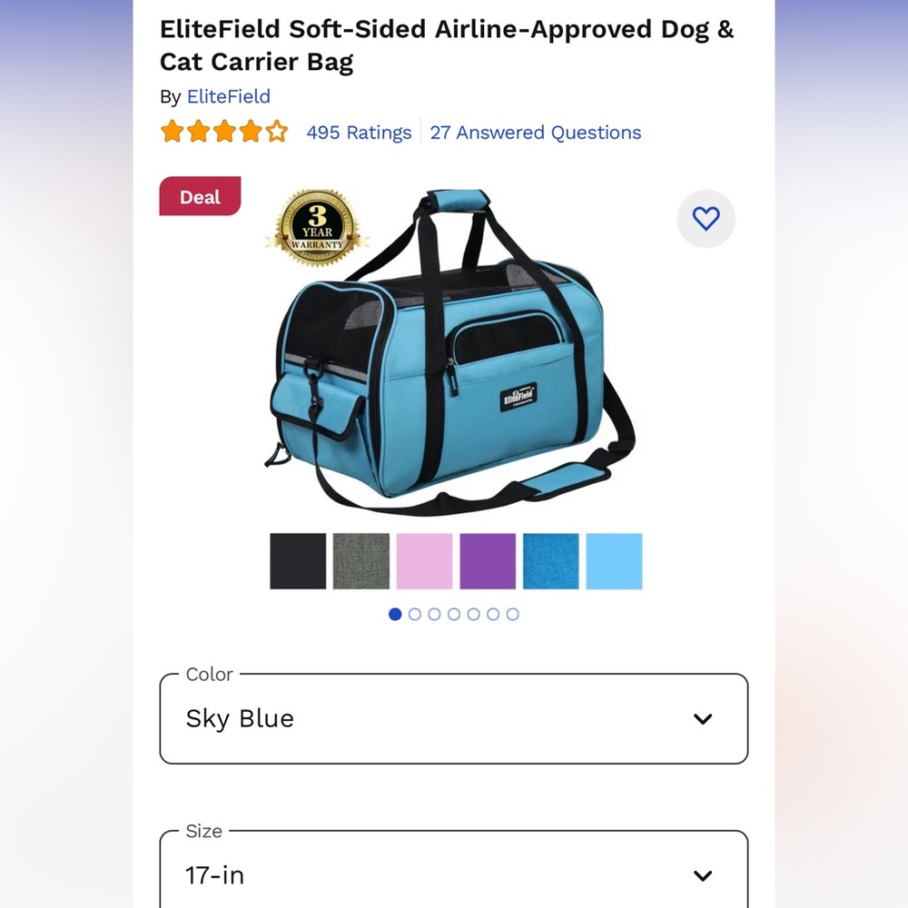 NEW + UNUSED Pet Carrier